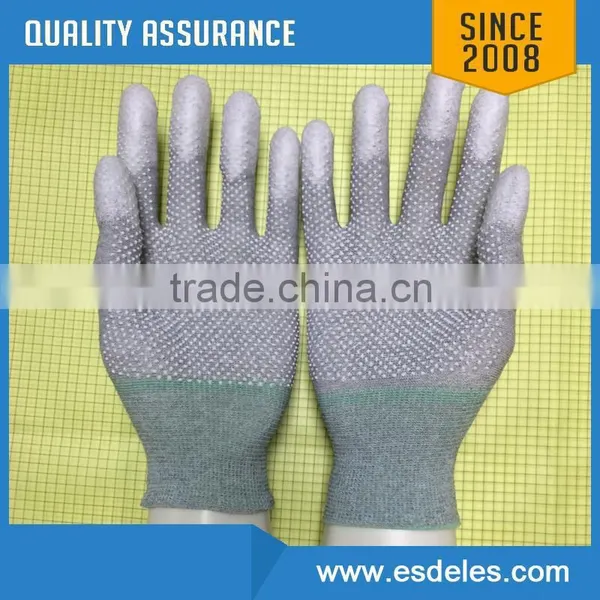 PU Gray Color Nylon Gloves photo-2