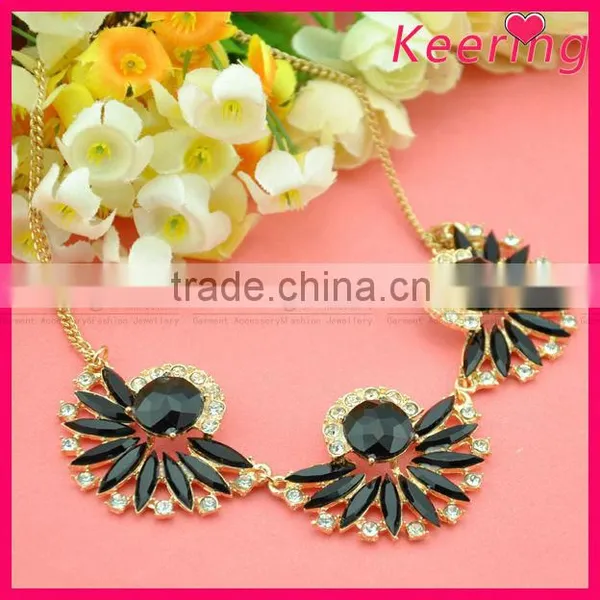 Wholesale Latest Model Black Acrylic Fashion Necklace WNK-226