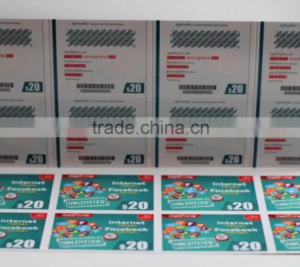 Prepaid Voucher Card Printing for Telecom Use and Game Use photo-4