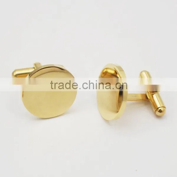 2016 Fashion Gold Plating Cufflink Adding Custom Logo photo-6