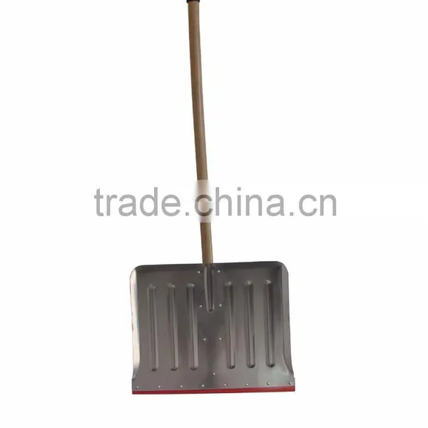 18" Aluminum Snow Shovel With Wooden / Fiberglass Handle