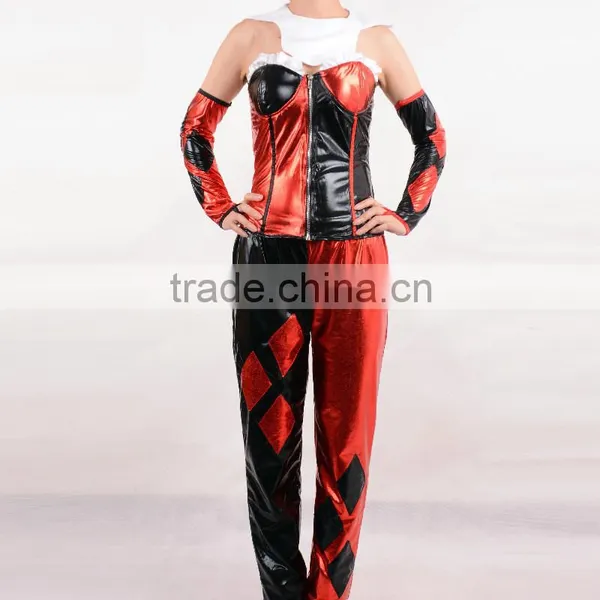 Bat Man Superhero Party Gotham City Harley Quinn Costume Cosplay Catsuit Sexy Halloween Costumes for Women Tight Jumpsuits photo-3