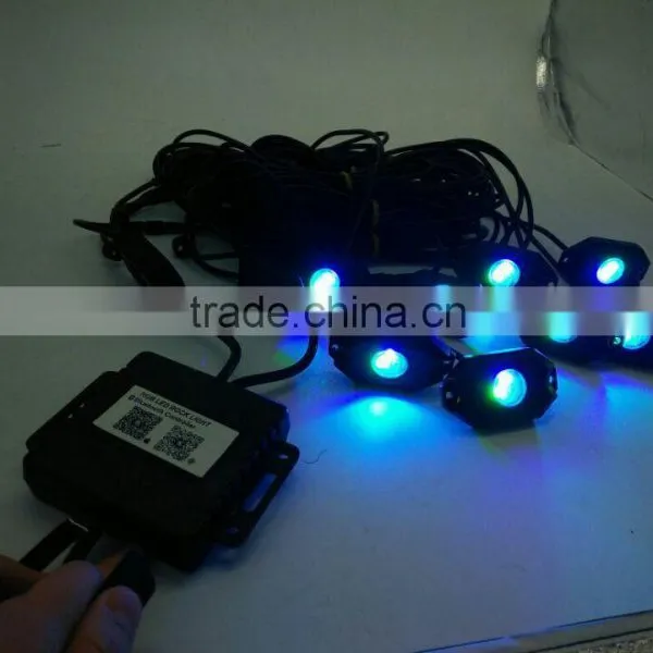 9W RGB Led Rock Lights Waterproof Off Road LED Rock Light Kit - 8 Pods LED Rock Lights For Off Road Quality Choice photo-4