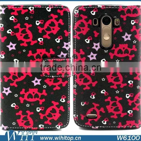 Factory Price! Fancy Leather Case for LG G3, TPU Cover Wallet Leather Case for LG Optimus G3 photo-2