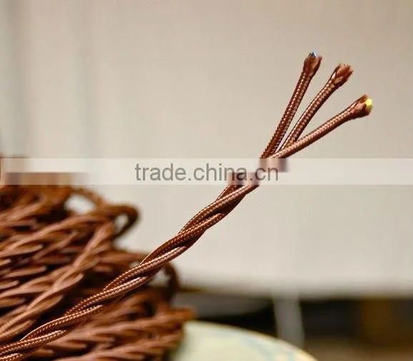 Twisted Braided Electrical Cord Textile Lighting Lamp Cable photo-2