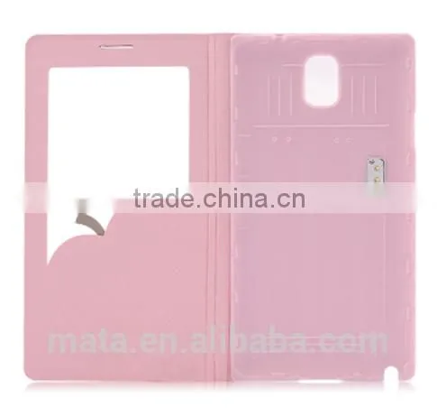 View Window Flip Leather Case With PC Cover For Samsung photo-3
