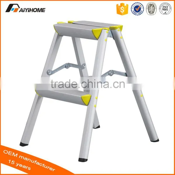 3-Foot Double Sided Foldable Portable Aluminum Step Ladder, Folding Aluminium Household Ladder Stairs photo-2