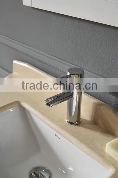 Modern Single Basin Wash Basin Cream Color Solid Oak Wood Bathroom Vanity NO.1001A photo-2