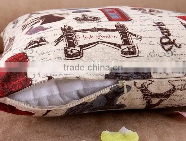 2015 Double-sided Cloth Art ZAKKA Cotton and Linen Hold Pillow British Style Cushion Cover Car Cartoon Hold Pillow photo-6