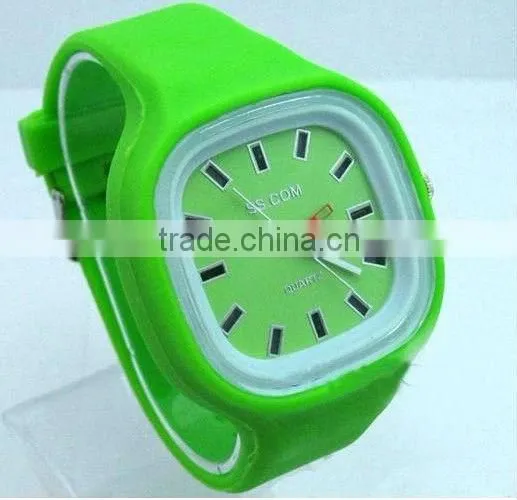 NEW HOT SELLING Square Jelly Quartz Wrist Bracelet Sports Unisex Silicone LED Watch 12colors Choose photo-5