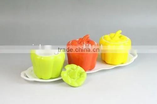 China Suppliers Ceramic Embossed Glazed Sugar Coffee Kitchen Utensil for Coffee Dinner Set photo-2