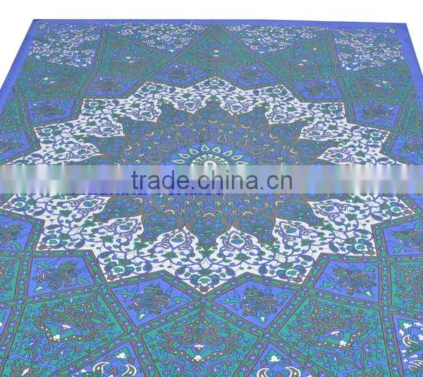 Sanganeri Printed Mandela Tapestry Wall Decor Throw Table Cover 100% Cotton Bedspread Indian Jaipur Manufacturer & Wholesaler photo-2