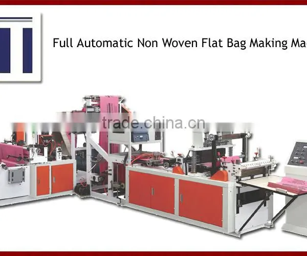 Full Automatic Flat Bag Machinery Non Woven Fabric Bag