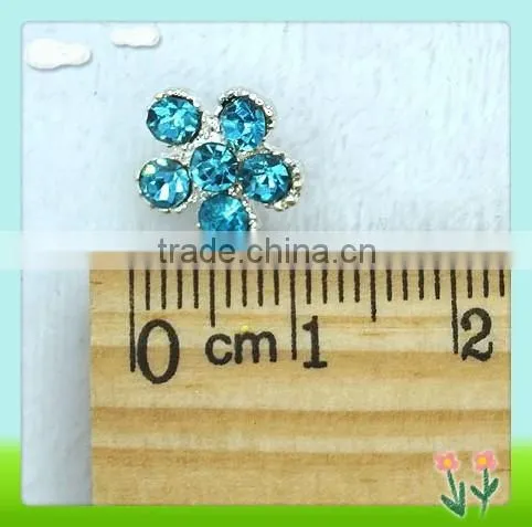 Wholesale Blue Rhinestone Button 10mm photo-2