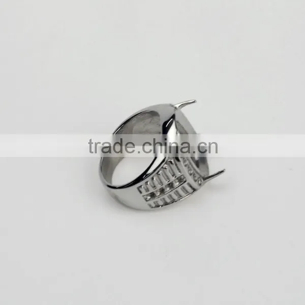 New Product Design 2015 Stainless Steel Indonesia Titanium Ring for Gemstone photo-2