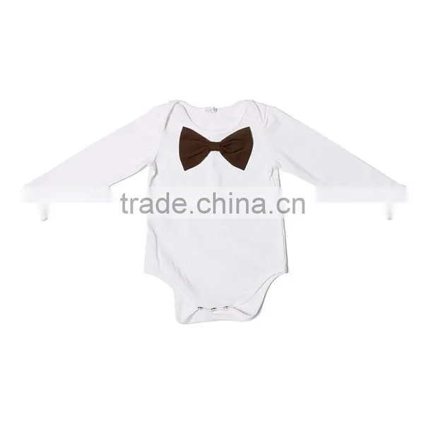 New Summer Baby Boys Clothing Sets White Shirt With Brown Bowknot and Brown Pant for Baby Boys Clothing Two Pieces Sets photo-3