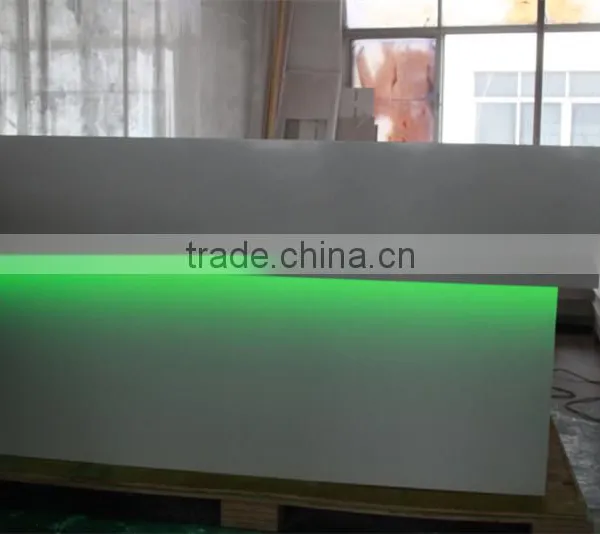 Tell World Artificial Stone Modern White Color Small LED Front Desk photo-3