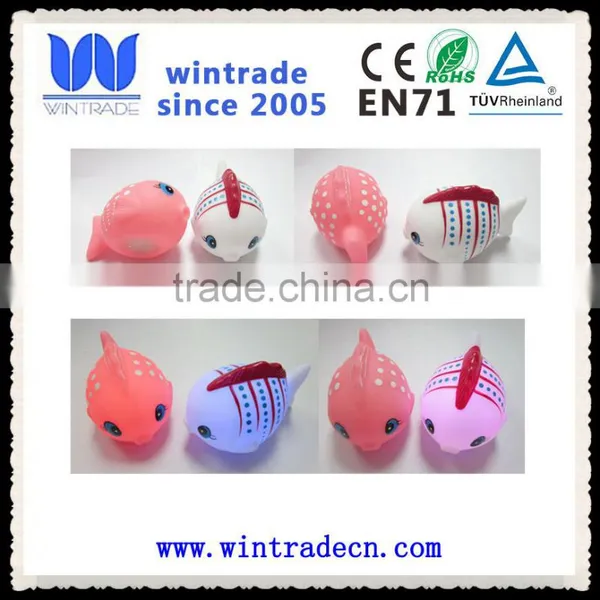 Rubber Toy Bath Whale Fish Floating LED Vinyl Small Animal Toy photo-2