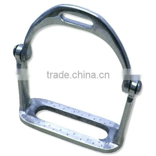 Hinged Polo Stirrup Stainless Steel Polo Iron Featuring Hinges for Added Player Maneuverability. photo-2