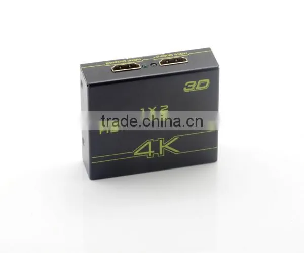 4k@60hz HDMI Splitter Metal Housing Hdmi Splitter 1 Input 2 Output 1.4 HDMI 2.0 Splitter 3D photo-3