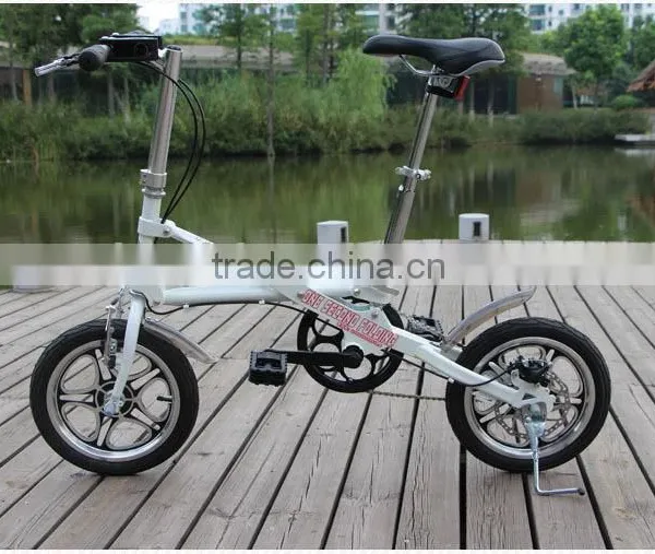 Lightweight 14-Inch Variable Speed Folding Bike Portable Folding Bicycle Mini Folding Bicycle City Bike White Black Orange Green photo-3