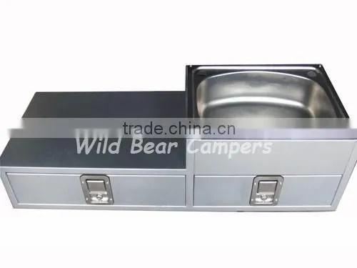Powder Coated Camper Trailer Kitchen