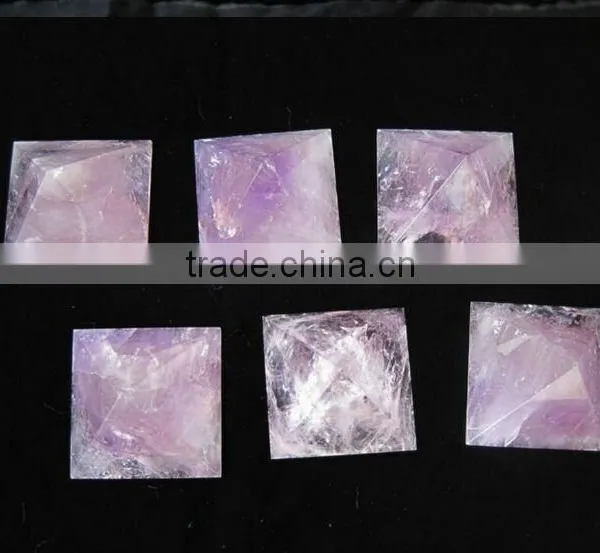 Natural Rock Pink Quartz Cut Crystal Pyramid photo-3