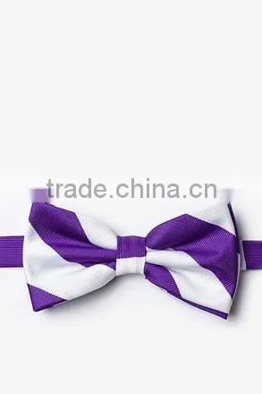 2016 Custom Design Pre-tie Jacquard Polyester Striped Bow Ties for Boys photo-3