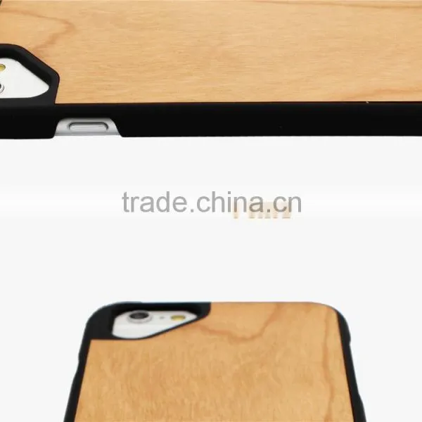 Good Hand Feeling PC & Cherry Wood Engraving Two in One Phone Case for Iphone 6 photo-5