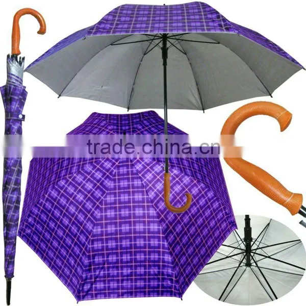 G32K Promotional UV Check Purple Golf Umbrella