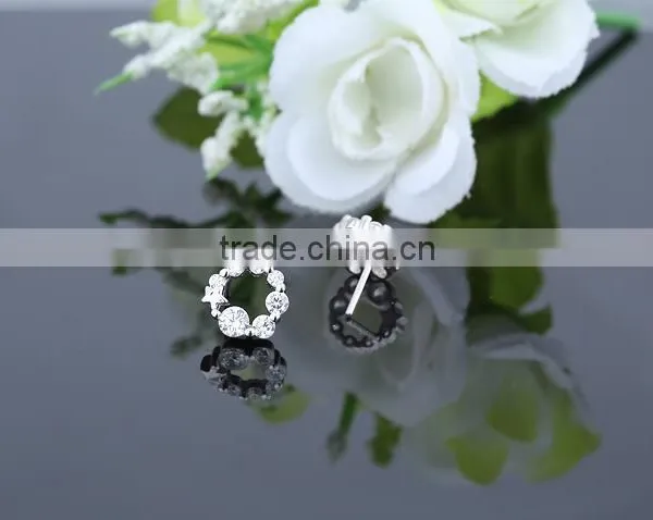 2016 Fashion Bar Setting Star Earrings With Zircon Stone for Women photo-3