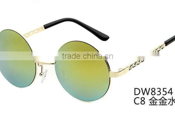 YWGX FDA CE UV400 Certification Restoring Ancient Ways Round Frame and Lens Sunglasses photo-4