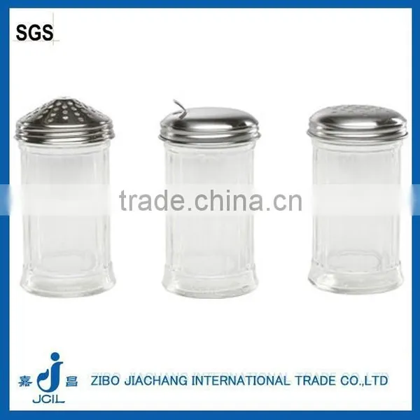 Clear Cylinder Big Glass Salt and Pepper Shakers photo-2