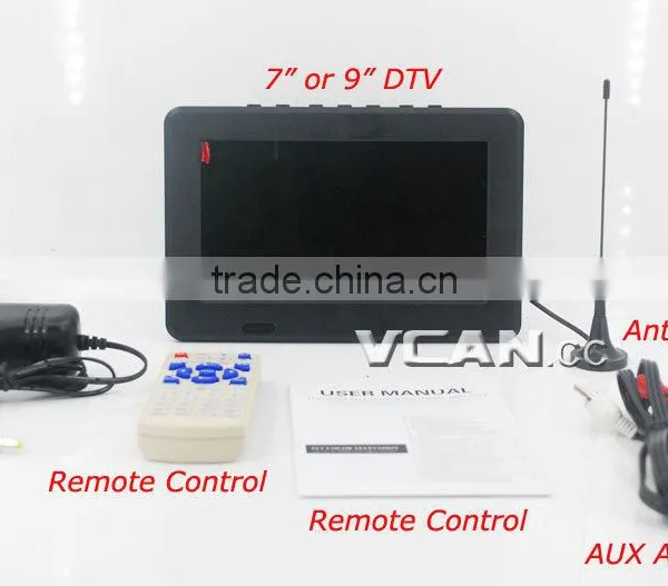 Analog TV DTV900- DVBT2 9 Inch Lcd tv Antenna USB TF Mp5 Digital Player Drivers photo-2