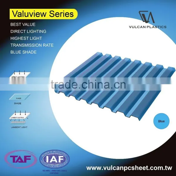 Plastic Polycarbonate Solid/ Corrugated Sheets (Valuview Blue Series) photo-3