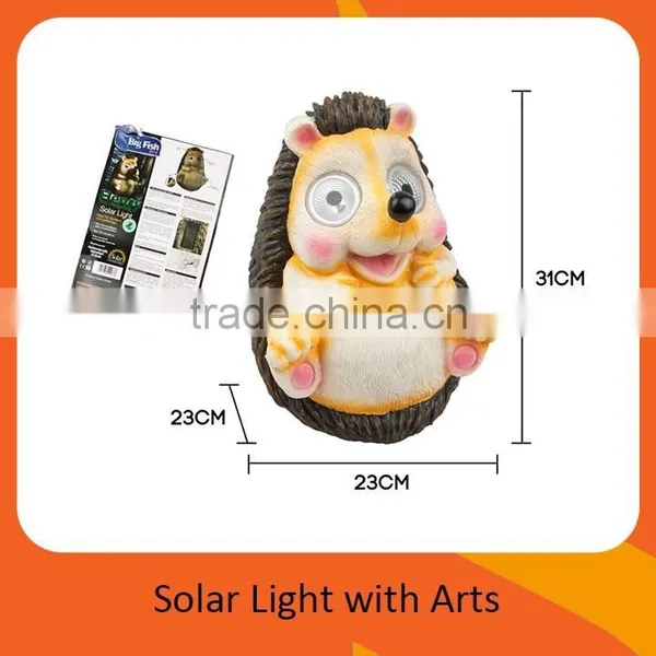 Solar Powered Animal Hedgehog Shaped Polyresin Garden Led Light photo-2