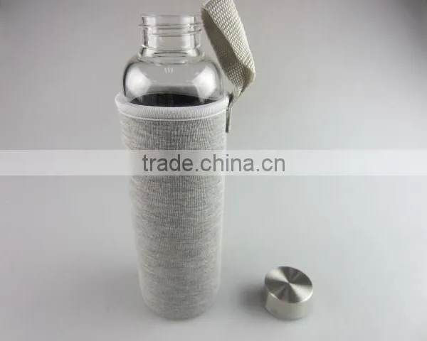Wholesale Glass Sport Watter Bottle With Knitted Jacket in Stock photo-4