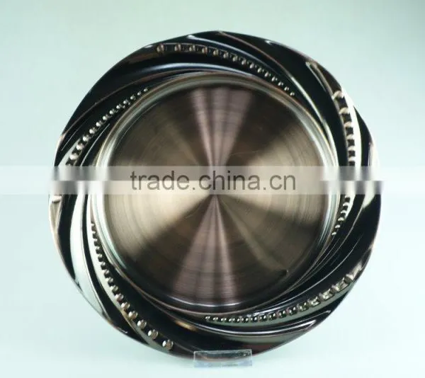 Royal Round Stainless Steel Wedding Plates With Multi Size and Clourful photo-3