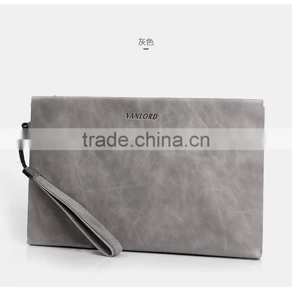 Genuine Leather Men's Wallet Clutch Bags Money Phone Bags For Men Purse photo-4