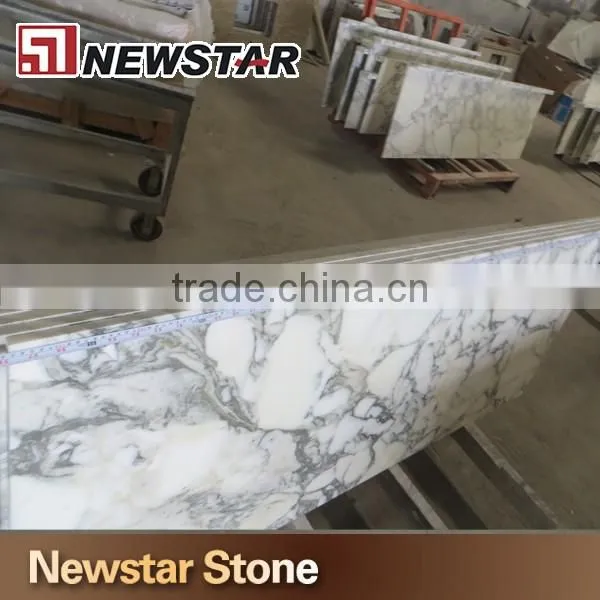 Newstars Stone Kitchen Prefab Marble Arabescato White Countertop photo-4