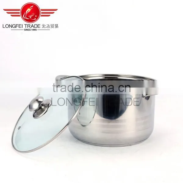 2016 5PCS Stainless Steel Casserole Set Cooking Pot With Glass Lid Cookware Set photo-4