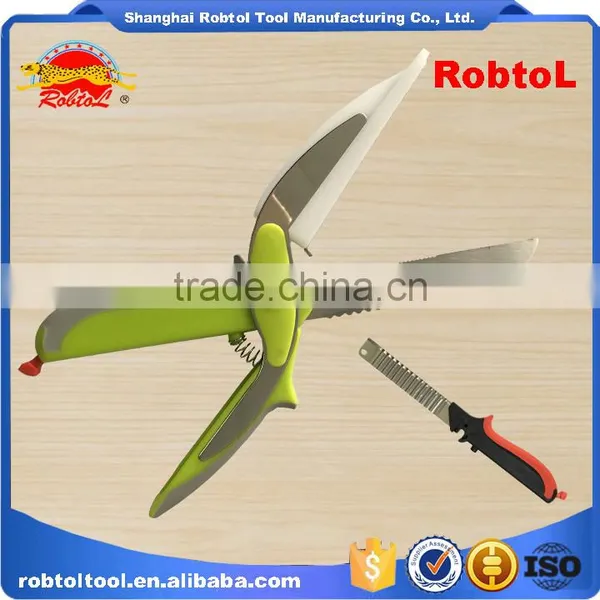 7 in 1 Kitchen Clever Scissors Shears Multi Function Clever Cutter Food Choppers Smart Knife Board Vegetable Slicer photo-5