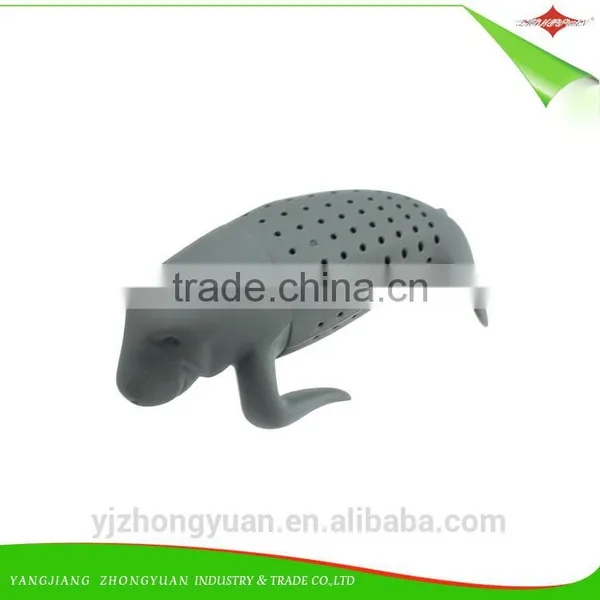 ZY-F1125 Cute Manatee Silicone Tea Leaf Strainer Infuser Diffuser