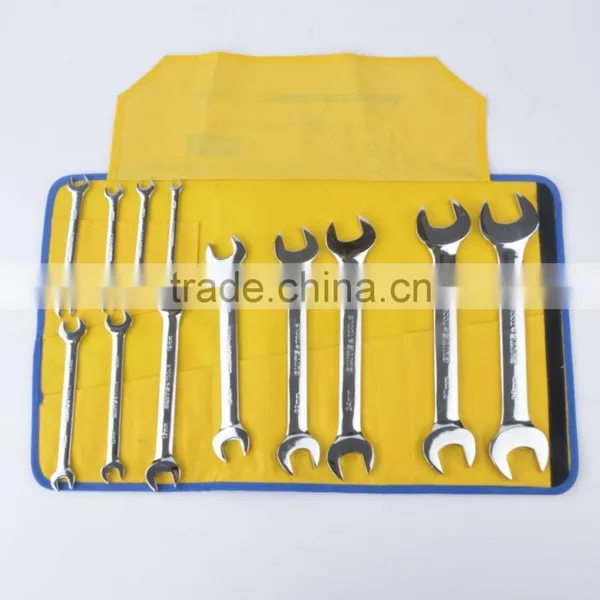 12 Pcs Mirror Surface Double End Wrench Set,ANSI Double Open End Wrench Set,metric CR-V Anti-rust Double Open End Wrench Set photo-5