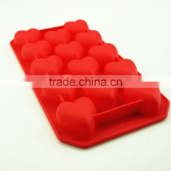 11196 14 Pcs Hearts Shape Silicone Cake Mold photo-3