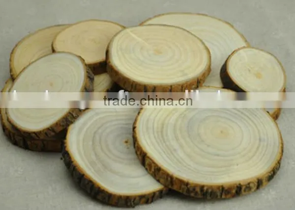 2016 Wood Sticky Wood Piece Log Coffee Cup Mats Birch Piece
