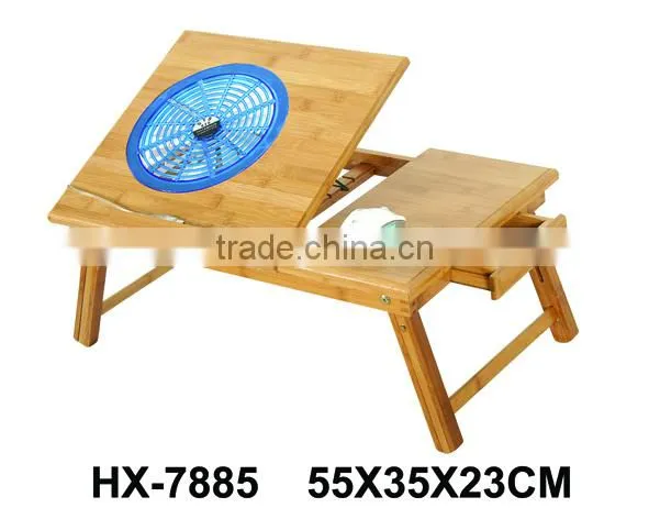 Small Bamboo Folding Laptop Computer Desk / Table