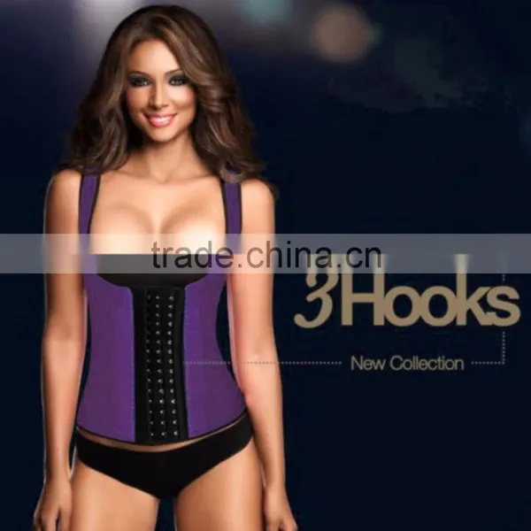 Women's Latex Waist Cincher Spiral Steel Boned Tummy Shapewear Girdle photo-3