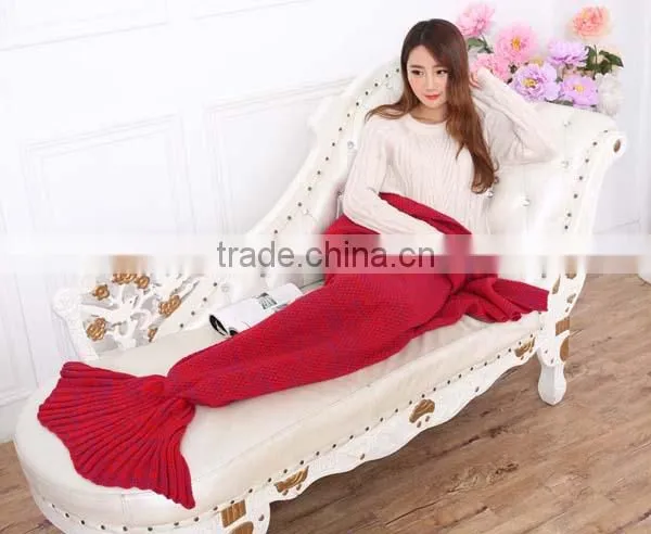 Wholesale Crochet Animal Adult TV Mermaid Tail Blanket photo-4