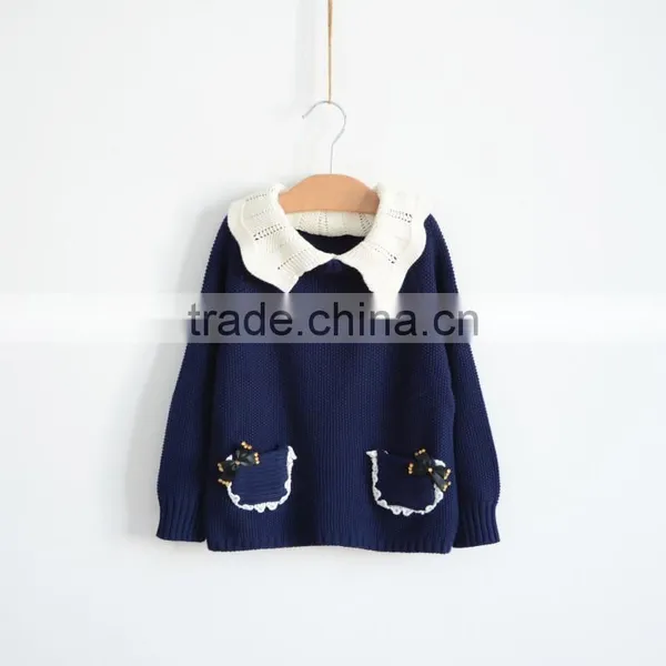 New Design Girl Fashion Pullover Kids Crochet Candy Color Sweater photo-5
